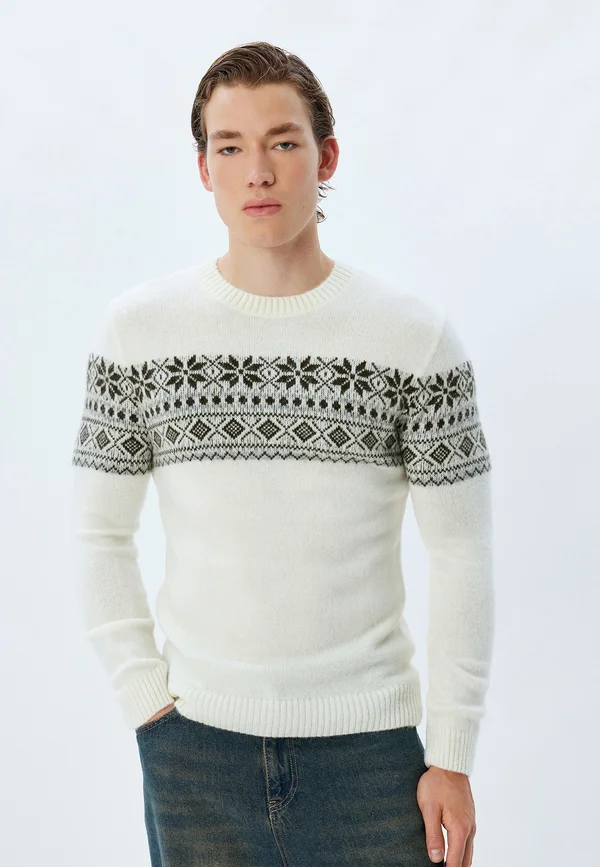 Strickpullover - white