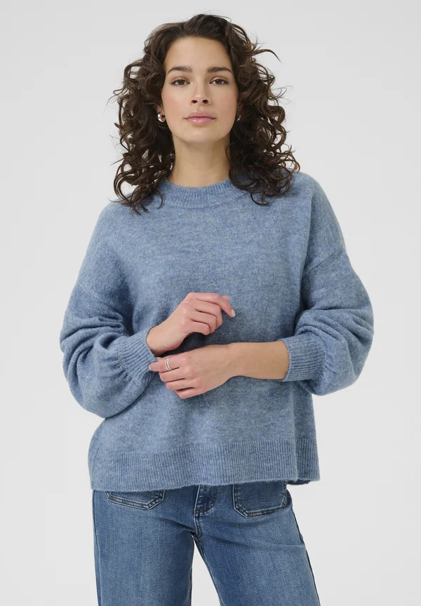 Strickpullover - windward blue melange