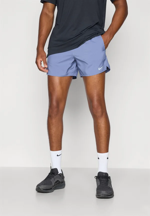 STRIDE - Kurze Sporthose - world indigo/black/reflective silver-coloured