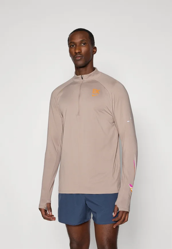 STRIDE LS EK - Langarmshirt - malt/silt red