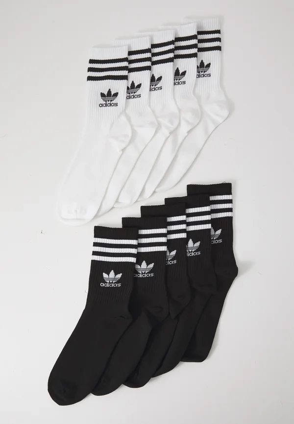 STRIP UNISEX 10 PACK - Socken - white/black