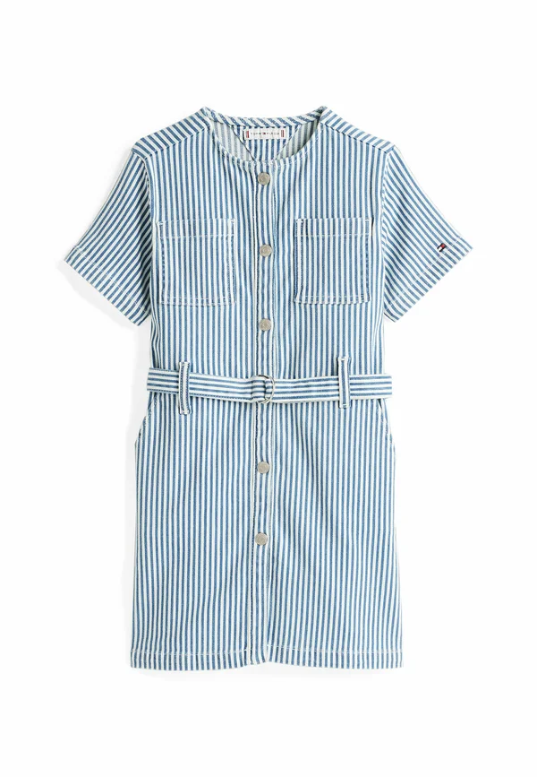 STRIPE BELTED  - Jeanskleid - stripe