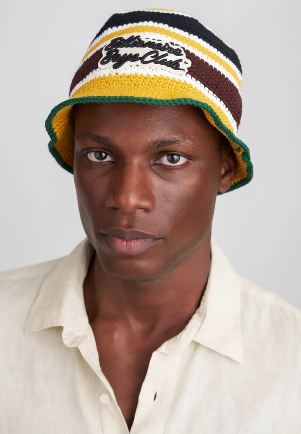 STRIPE BUCKET HAT - Mütze - yellow