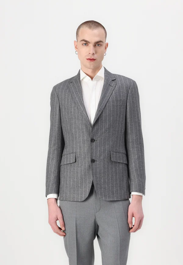 STRIPE CASH - Sakko - granite grey