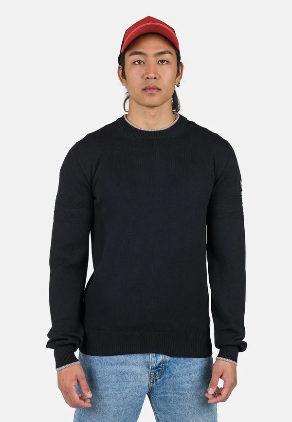 STRIPE NEW - Strickpullover - black
