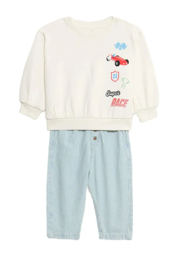 STRIPE OUTFIT SET - Trainingsanzug - cream mix