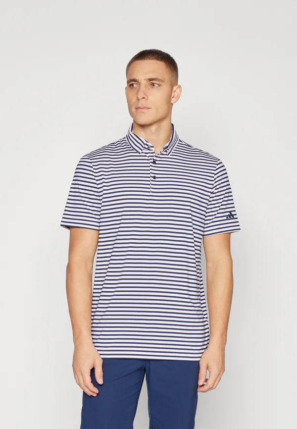 STRIPE - Poloshirt - white/collegiate navy
