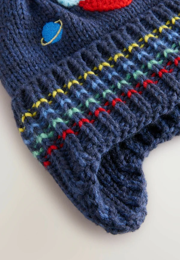 STRIPE POM - Mütze - navy rocket