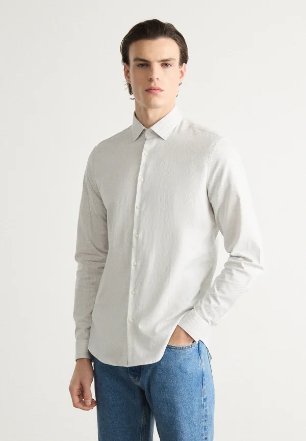 STRIPE SLIM SHIRT - Hemd - bright white