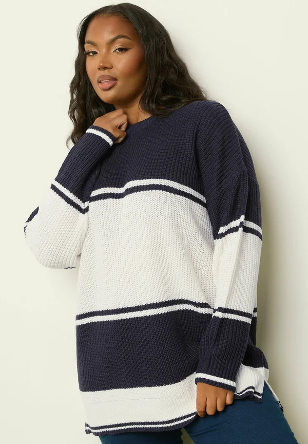 STRIPE - Strickpullover - navy