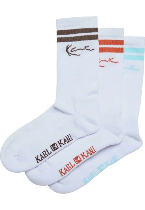 STRIPED 3 PACK  - Socken - black red light blue