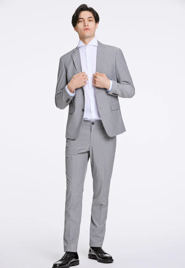 STRIPED - Anzug - grey