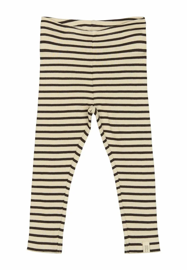 STRIPED - Jogginghose - coffee bean off white
