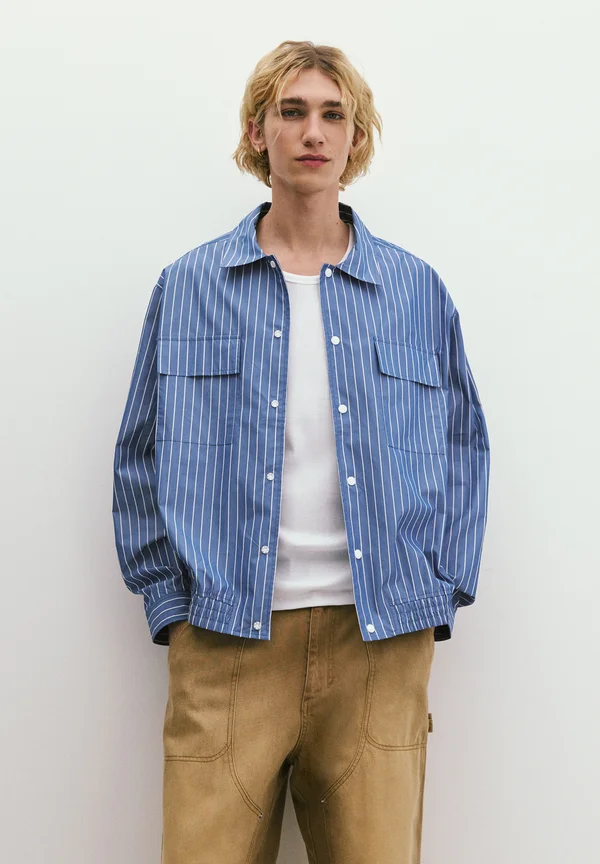 STRIPED - Leichte Jacke - blue