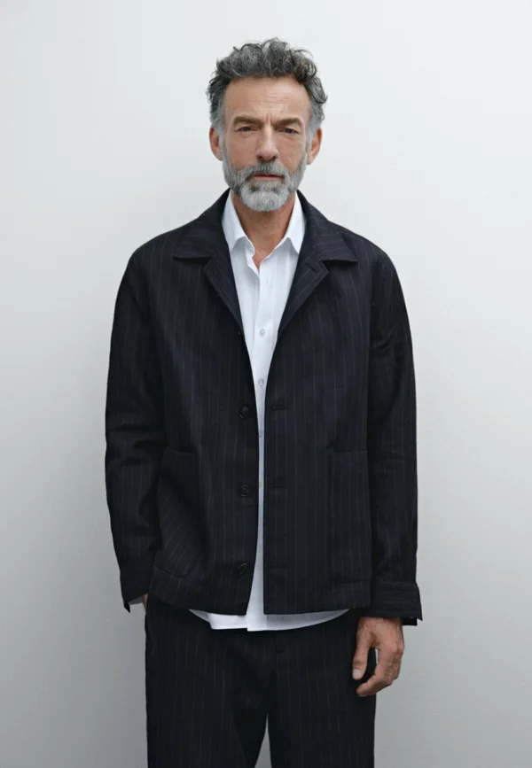 STRIPED - Leichte Jacke - mottled dark blue