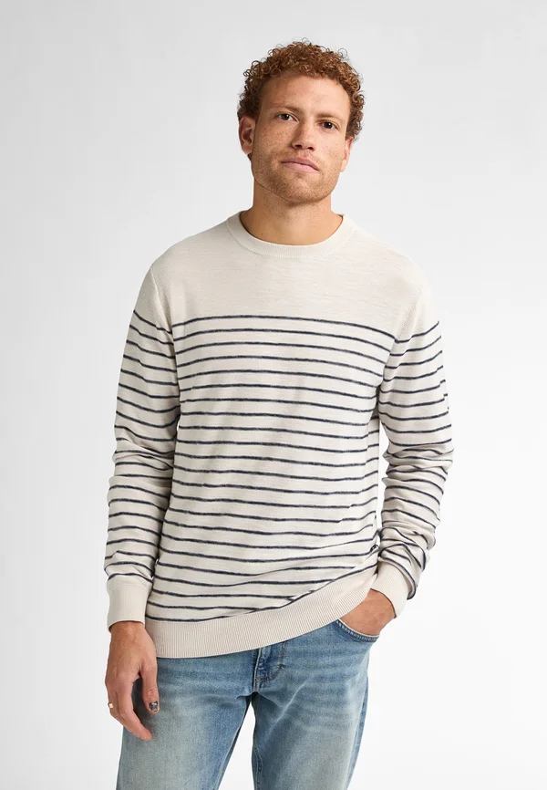 STRIPED PALM - Strickpullover - seashell