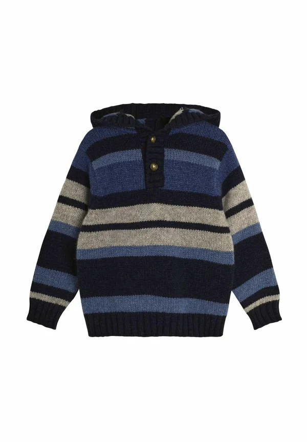 STRIPED - REGULAR FIT - Kapuzenpullover - blue