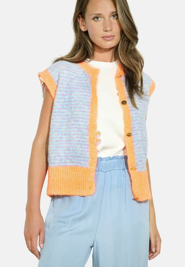 STRIPED  - Strickjacke - lt blue