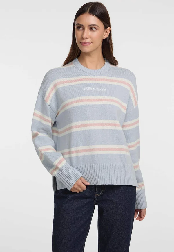 STRIPED - Strickpullover - himmelblau