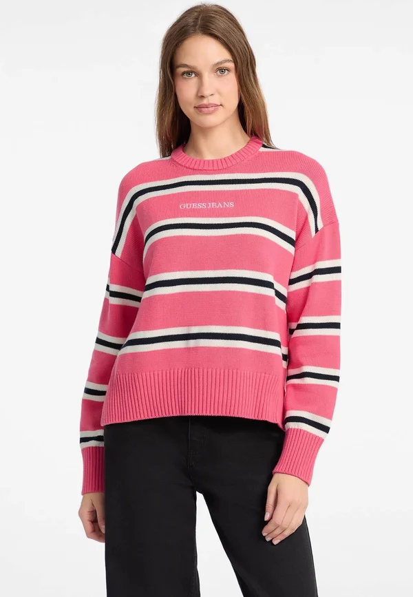 STRIPED - Strickpullover - mehrfarbe rose