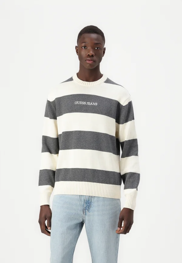 STRIPED - Strickpullover - sandy shore/cobb