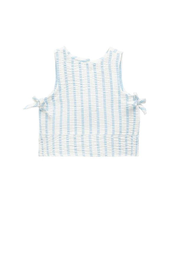 STRIPED  - Top - blue