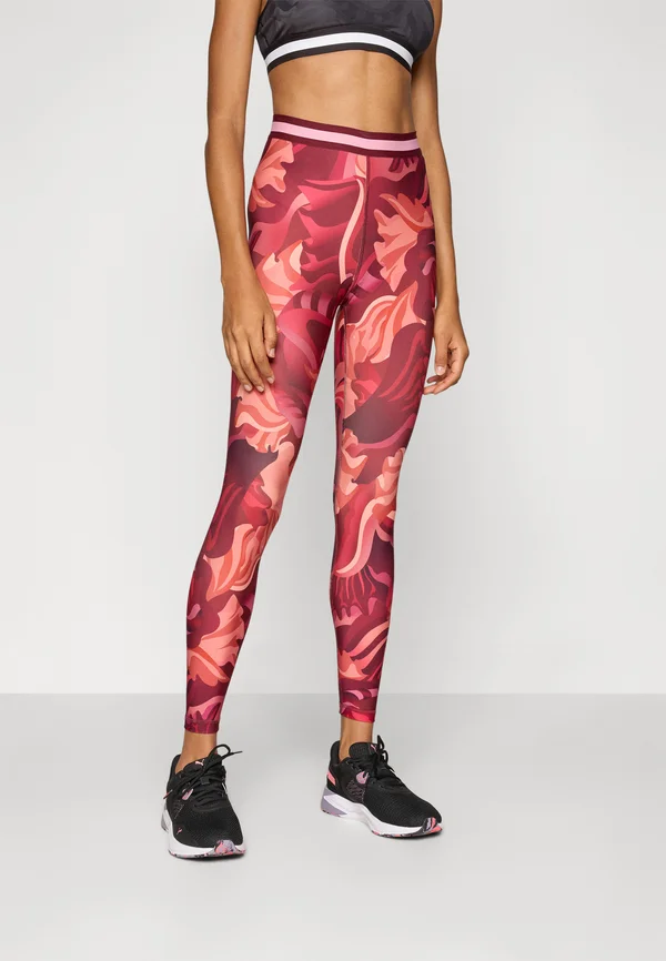 STRONG FLORAL - Tights - ruby shimmer