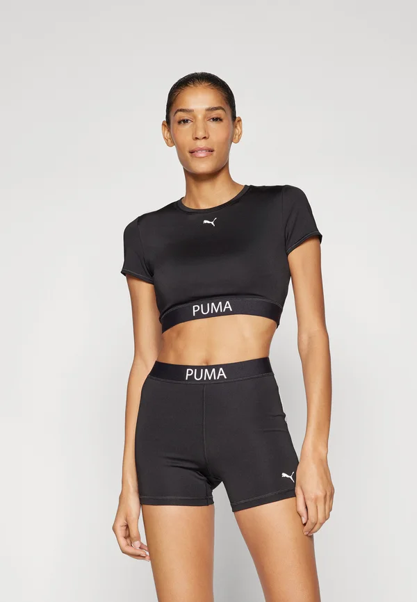 STRONG TEE SHORT - Sport T-Shirt - black