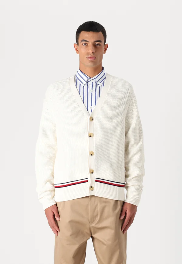 STRUCTURE GLOBAL CARDIGAN - Strickjacke - ivory petal