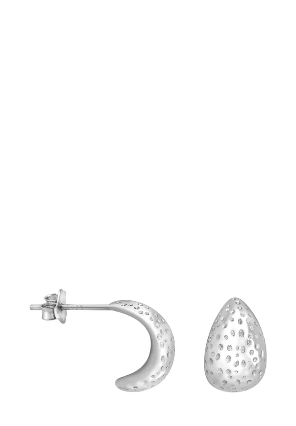 STRUCTURED DROP - Ohrringe - silver-coloured