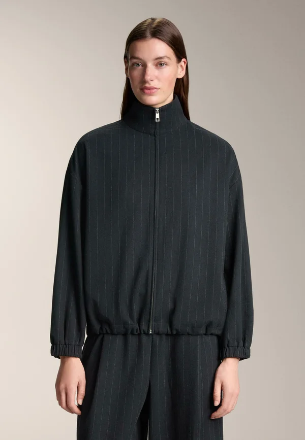 STRUCTURED PINSTRIPE - Trainingsjacke - dark blue