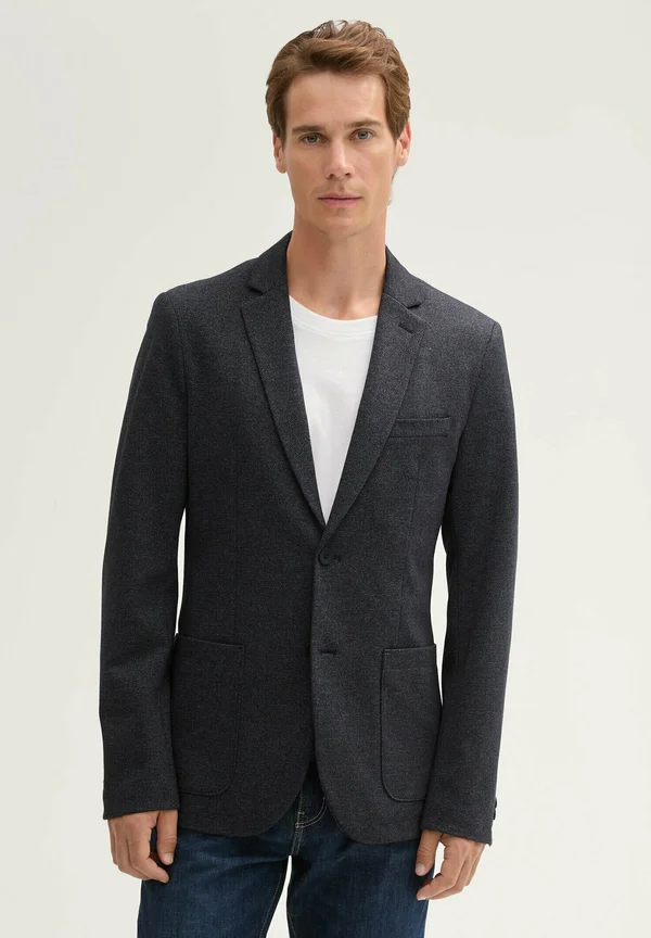 STRUKTUR - Sakko - navy white grindle wave