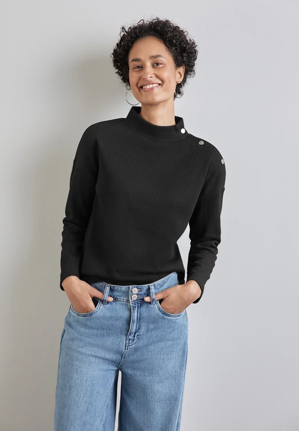 STRUKTUR - Strickpullover - schwarz