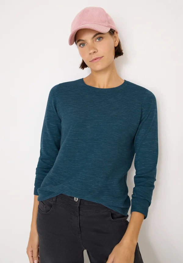 STRUKTURPULLOVER - Strickpullover - blau