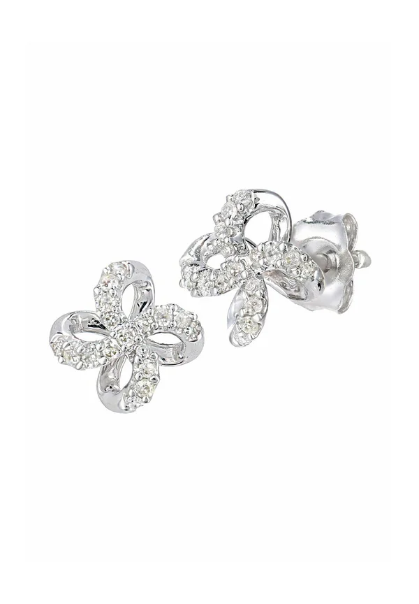 STUD FLOWER DESIGN  - Ohrringe - white gold