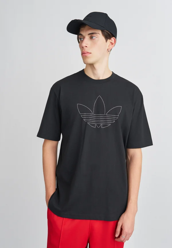 STUDDED TEE - T-Shirt print - black