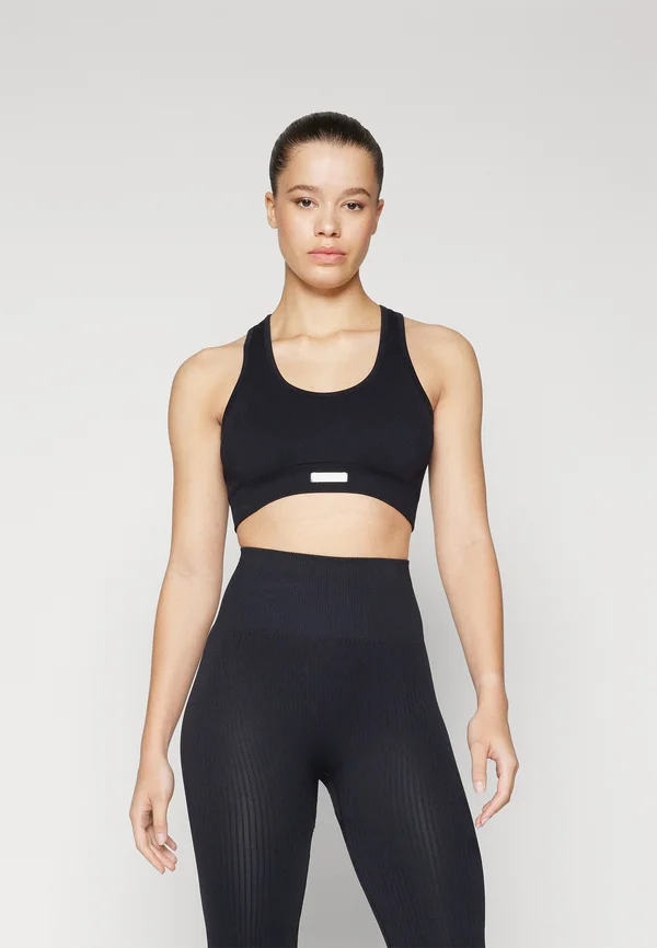 STUDIO SEAMLESS LOW BRA - Sport-BH mit leichter Stützkraft - black beauty