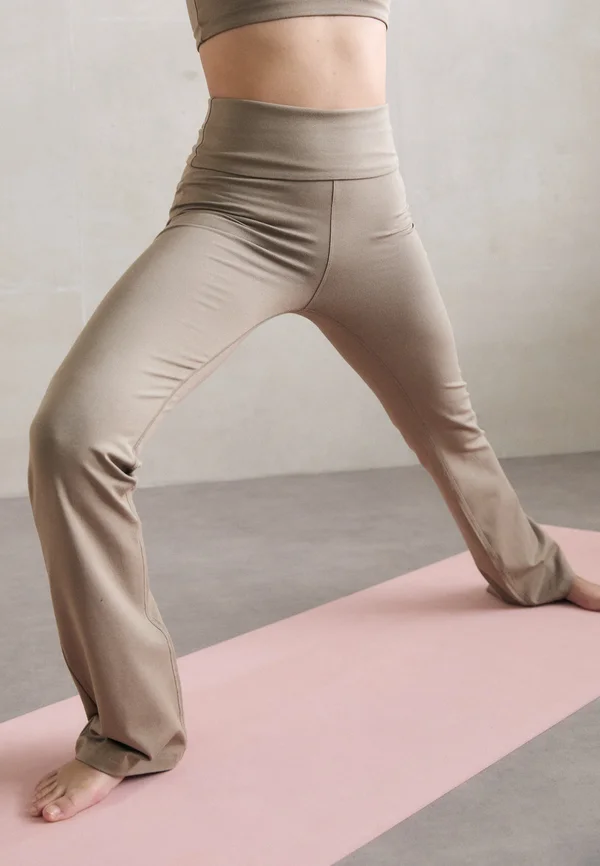 SUBLIME FOLDED FLARE PANTS - Tights - light khaki
