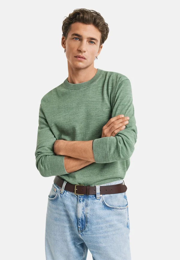 SUNFADED C-NECK - Strickpullover - kalamata green