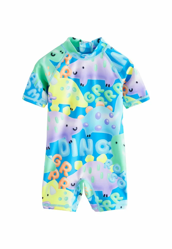 SUNSAFE ALL-IN-ONE STANDARD - Badeanzug - blue dinosaur