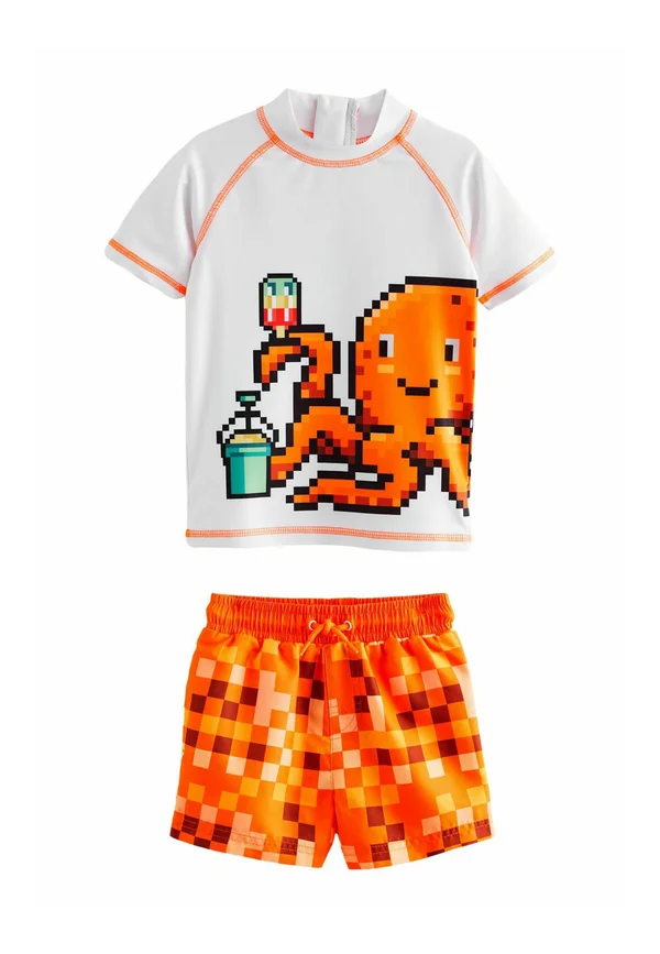 SUNSAFE SET - REGULAR FIT - Jogginghose - orange octopus