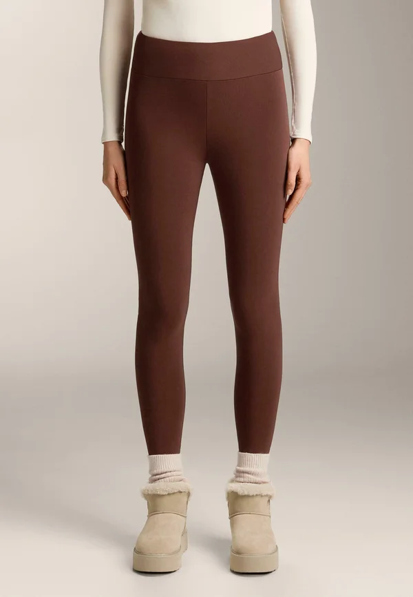 SUPER-EXTRA-WARM SEAMLESS  HIGH-RISE ANKLE-LENGTH  - Tights - mottled dark brown