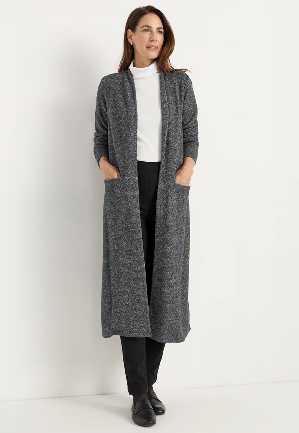 SUPER SOFT - Strickjacke - grey   melange