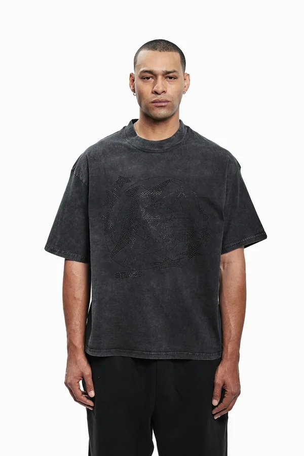SURROUNDING UNISEX - T-Shirt print - black washed