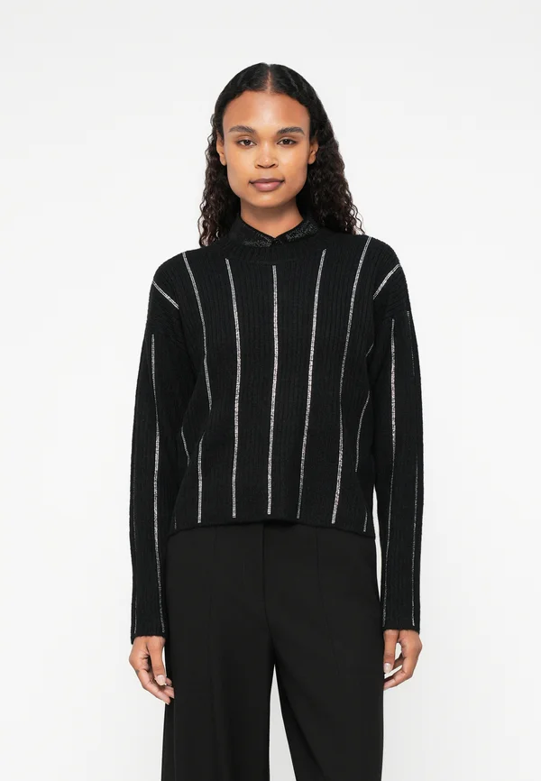 SVIKTOR - Strickpullover - black