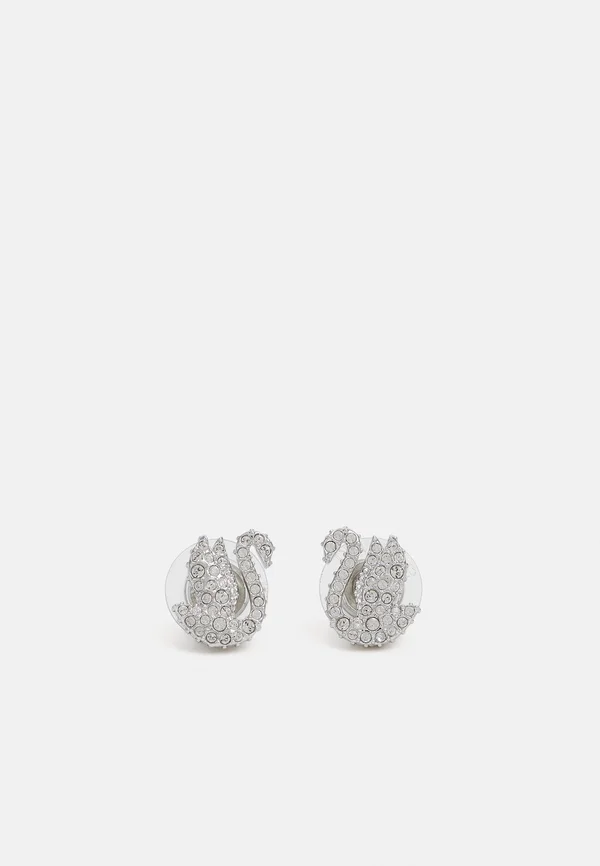 SWAN STUD EARRINGS - Ohrringe - silver-coloured