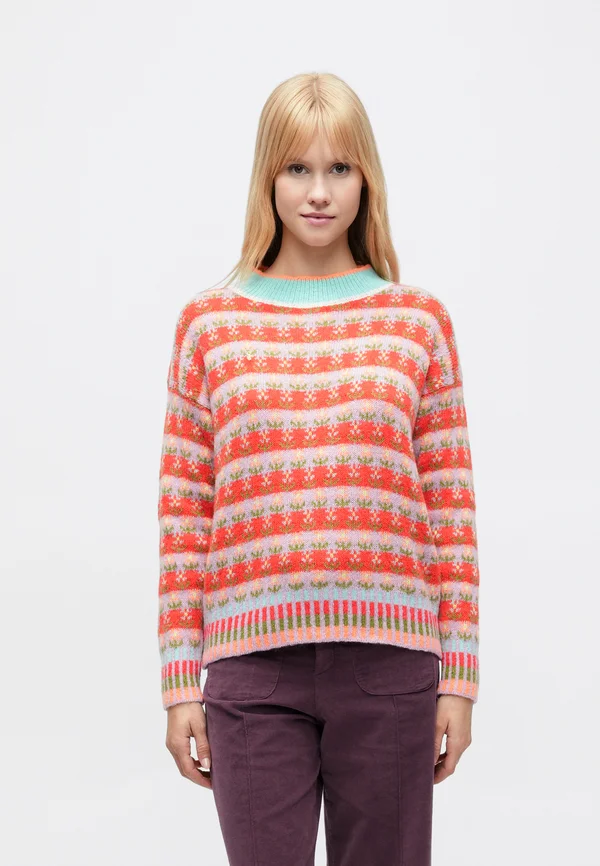 SWEATER BLOSSOM - Strickpullover - red/multi-coloured