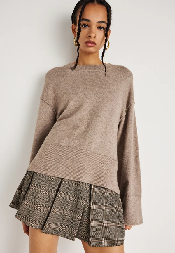 SWEATER - Strickpullover - brown melange