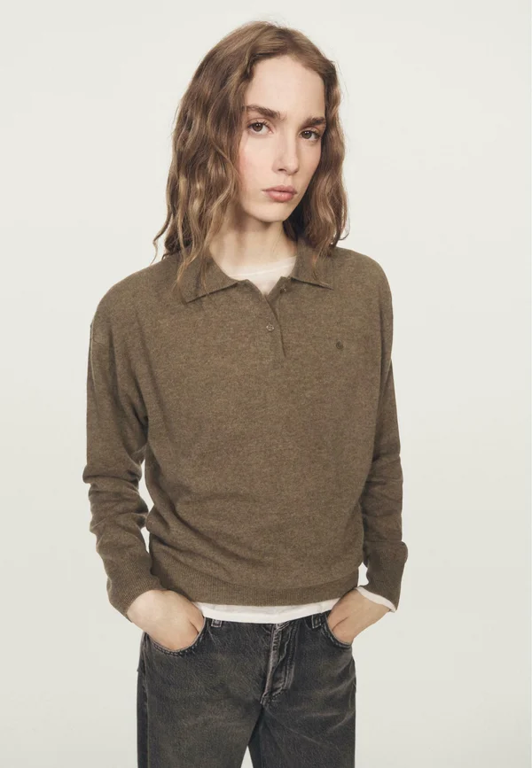 SWEATER WITH POCKET  - Strickpullover - mottled green