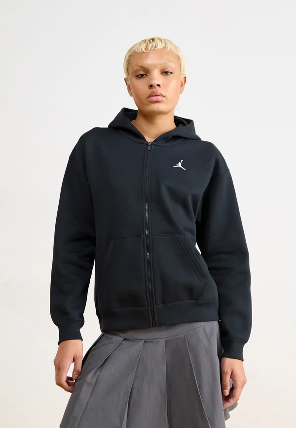 Sweatjacke - black/white